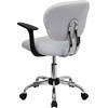 image:imageFlash Furniture Beverly MidBack White Mesh Padded Swivel Task Office Chair with Chrome Base and ArmsWhite