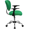 image:imageFlash Furniture Beverly MidBack Yellow Mesh Padded Swivel Task Office Chair with Chrome Base and ArmsBright Green