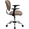image:imageFlash Furniture Beverly MidBack Yellow Mesh Padded Swivel Task Office Chair with Chrome Base and ArmsCoffee Brown