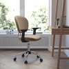 image:imageFlash Furniture Beverly MidBack Yellow Mesh Padded Swivel Task Office Chair with Chrome Base and ArmsCoffee Brown