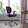 image:imageFlash Furniture Beverly MidBack Yellow Mesh Padded Swivel Task Office Chair with Chrome Base and ArmsPurple