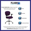 image:imageFlash Furniture Beverly MidBack Yellow Mesh Padded Swivel Task Office Chair with Chrome Base and ArmsPurple