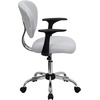 image:imageFlash Furniture Beverly MidBack Yellow Mesh Padded Swivel Task Office Chair with Chrome Base and ArmsWhite