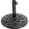 image:imageFlash Furniture Black Steel 355 Square 4Chair Patio Set with Umbrella Hole  Bronze 21lb Umbrella Base