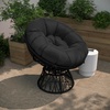 image:imageFlash Furniture Bowie Comfort Series Black Swivel Patio Chair with Black CushionBlack