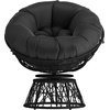 image:imageFlash Furniture Bowie Comfort Series Black Swivel Patio Chair with Black CushionBlack