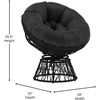 image:imageFlash Furniture Bowie Comfort Series Black Swivel Patio Chair with Black CushionBlack