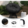 image:imageFlash Furniture Bowie Comfort Series Black Swivel Patio Chair with Black CushionBlack