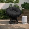 image:imageFlash Furniture Bowie Comfort Series Black Swivel Patio Chair with Black CushionBlack
