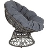 image:imageFlash Furniture Bowie Comfort Series Black Swivel Patio Chair with Black CushionGrey