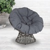 image:imageFlash Furniture Bowie Comfort Series Black Swivel Patio Chair with Black CushionGrey