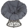 image:imageFlash Furniture Bowie Comfort Series Black Swivel Patio Chair with Black CushionGrey