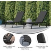 image:imageFlash Furniture Brazos Adjustable Chaise Lounge Chair Outdoor FivePosition Recliner All Weather BlackBlackBlackBlack