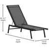 image:imageFlash Furniture Brazos Adjustable Chaise Lounge Chair Outdoor FivePosition Recliner All Weather BlackBlackBlackBlack