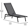 image:imageFlash Furniture Brazos Adjustable Chaise Lounge Chair Outdoor FivePosition Recliner All Weather BlackBlackBlackBlack