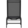 image:imageFlash Furniture Brazos Adjustable Chaise Lounge Chair Outdoor FivePosition Recliner All Weather BlackBlackBlackBlack