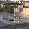 image:imageFlash Furniture Brazos Adjustable Chaise Lounge Chair Outdoor FivePosition Recliner All Weather BlackBlackBrownBlack
