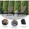 image:imageFlash Furniture Brazos Adjustable Chaise Lounge Chair Outdoor FivePosition Recliner All Weather BlackBlackBrownBlack