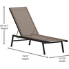 image:imageFlash Furniture Brazos Adjustable Chaise Lounge Chair Outdoor FivePosition Recliner All Weather BlackBlackBrownBlack