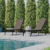 image:imageFlash Furniture Brazos Adjustable Chaise Lounge Chair Outdoor FivePosition Recliner All Weather BlackBlackBrownBlack