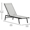 image:imageFlash Furniture Brazos Adjustable Chaise Lounge Chair Outdoor FivePosition Recliner All Weather BlackBlackGrayBlack