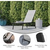 image:imageFlash Furniture Brazos Adjustable Chaise Lounge Chair Outdoor FivePosition Recliner All Weather BlackBlackGrayBlack