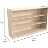 image:imageFlash Furniture Bright Beginnings Commercial Grade 3 Shelf Modular Classroom Storage Unit  Natural Finish  Open Storage  Extra Wide  Safe Kid Friendly Design