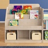 image:imageFlash Furniture Bright Beginnings Commercial Grade 4 Tier Modular Classroom Bookstand  Natural Finish  3 Lower Storage Compartments  Safe Kid Friendly Design