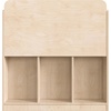 image:imageFlash Furniture Bright Beginnings Commercial Grade 4 Tier Modular Classroom Bookstand  Natural Finish  3 Lower Storage Compartments  Safe Kid Friendly Design