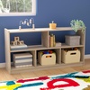 image:imageFlash Furniture Bright Beginnings Commercial Grade 5 Section Modular Classroom Storage Unit  Natural Finish  Extra Wide  Open Storage  Safe Kid Friendly Design