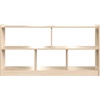 image:imageFlash Furniture Bright Beginnings Commercial Grade 5 Section Modular Classroom Storage Unit  Natural Finish  Extra Wide  Open Storage  Safe Kid Friendly Design