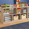 image:imageFlash Furniture Bright Beginnings Commercial Grade 5 Section Modular Classroom Storage Unit  Natural Finish  Extra Wide  Open Storage  Safe Kid Friendly Design