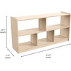 image:imageFlash Furniture Bright Beginnings Commercial Grade 5 Section Modular Classroom Storage Unit  Natural Finish  Extra Wide  Open Storage  Safe Kid Friendly Design