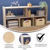 image:imageFlash Furniture Bright Beginnings Commercial Grade 5 Section Modular Classroom Storage Unit  Natural Finish  Extra Wide  Open Storage  Safe Kid Friendly Design