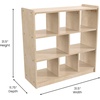 image:imageFlash Furniture Bright Beginnings Commercial Grade 8 Section Modular Classroom Storage Unit  Natural Finish  Open Storage  Safe Kid Friendly Design
