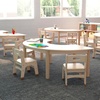image:imageFlash Furniture Bright Beginnings Commercial Grade Half Circle Classroom Table  Wooden Preschool Activity Table  Greenguard Certified Wood  295 W x 59 D x 18 H