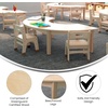 image:imageFlash Furniture Bright Beginnings Commercial Grade Half Circle Classroom Table  Wooden Preschool Activity Table  Greenguard Certified Wood  295 W x 59 D x 145 H