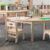 image:imageFlash Furniture Bright Beginnings Commercial Grade Half Circle Classroom Table  Wooden Preschool Activity Table  Greenguard Certified Wood  295 W x 59 D x 18 H