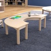image:imageFlash Furniture Bright Beginnings Commercial Grade Half Circle Classroom Table  Wooden Preschool Activity Table  Greenguard Certified Wood  295 W x 59 D x 145 H