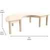 image:imageFlash Furniture Bright Beginnings Commercial Grade Half Circle Classroom Table  Wooden Preschool Activity Table  Greenguard Certified Wood  295 W x 59 D x 145 H