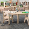 image:imageFlash Furniture Bright Beginnings Commercial Grade Half Circle Classroom Table  Wooden Preschool Activity Table  Greenguard Certified Wood  295 W x 59 D x 145 H