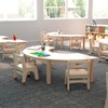image:imageFlash Furniture Bright Beginnings Commercial Grade Half Circle Classroom Table  Wooden Preschool Activity Table  Greenguard Certified Wood  295 W x 59 D x 145 H