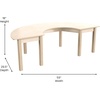 image:imageFlash Furniture Bright Beginnings Commercial Grade Half Circle Classroom Table  Wooden Preschool Activity Table  Greenguard Certified Wood  295 W x 59 D x 18 H