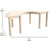 image:imageFlash Furniture Bright Beginnings Commercial Grade Half Circle Classroom Table  Wooden Preschool Activity Table  Greenguard Certified Wood  295 W x 59 D x 21 H