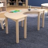 image:imageFlash Furniture Bright Beginnings Commercial Grade Half Circle Classroom Table  Wooden Preschool Activity Table  Greenguard Certified Wood  295 W x 59 D x 21 H