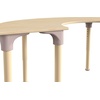 image:imageFlash Furniture Bright Beginnings Commercial Grade Height Adjustable Half Circle Classroom Table  Wooden Activity Table  59 D x 15 H  23 H  Beech