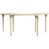 image:imageFlash Furniture Bright Beginnings Commercial Grade Height Adjustable Half Circle Classroom Table  Wooden Activity Table  59 D x 15 H  23 H  Beech
