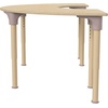 image:imageFlash Furniture Bright Beginnings Commercial Grade Height Adjustable Half Circle Classroom Table  Wooden Activity Table  59 D x 15 H  23 H  Beech