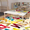 image:imageFlash Furniture Bright Beginnings Commercial Grade Height Adjustable Rectangle Classroom Table  Wooden Activity Table  235 W x 47 D x 15 H  23 H  BeechWhite