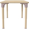 image:imageFlash Furniture Bright Beginnings Commercial Grade Height Adjustable Rectangle Classroom Table  Wooden Activity Table  235 W x 47 D x 15 H  23 H  Beech